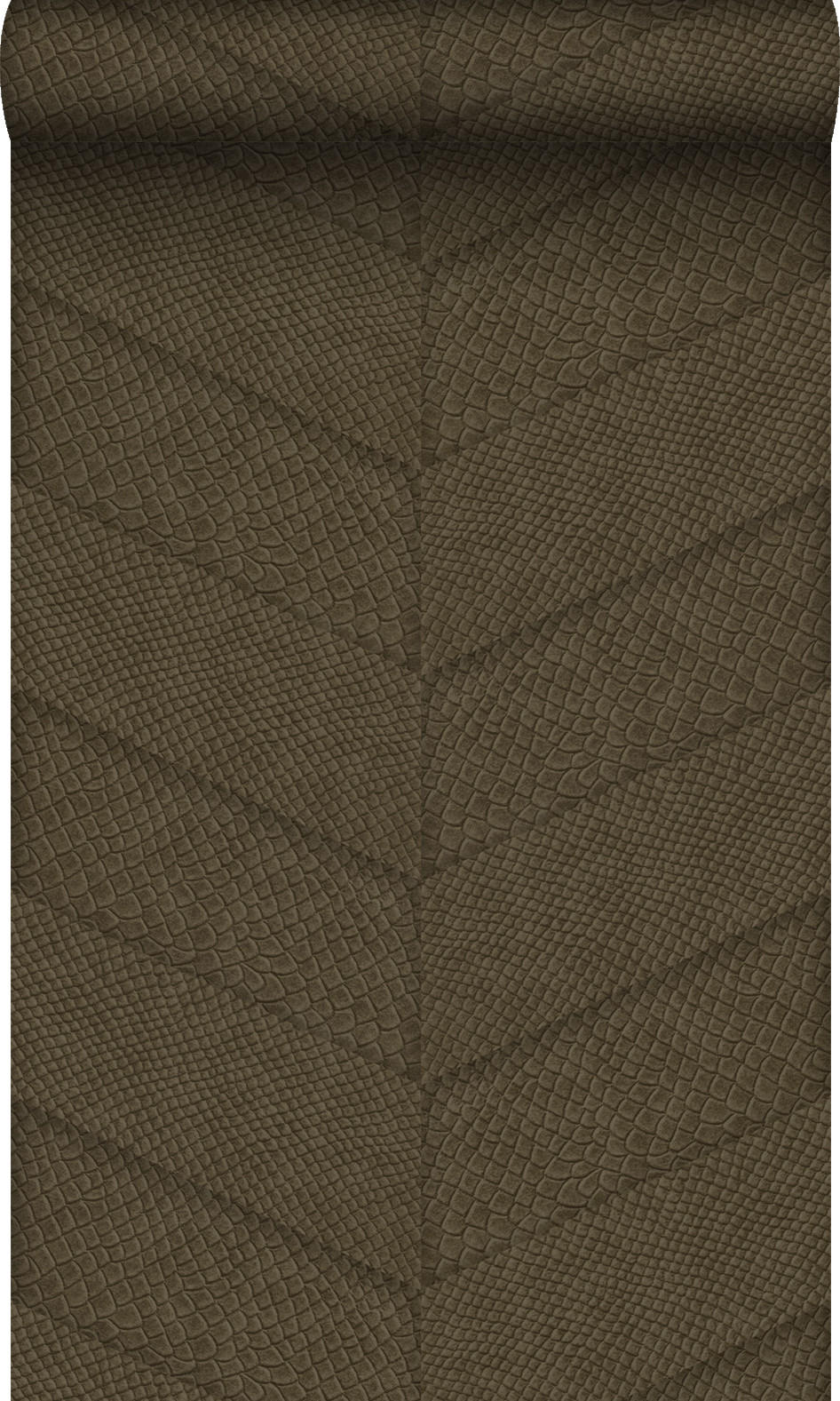 TAPETE Fliesenmuster mit Schlangenhaut-Motiv 53 cm x 10.05 m - Braun, Papier (53/1000cm) - Origin Wallcoverings