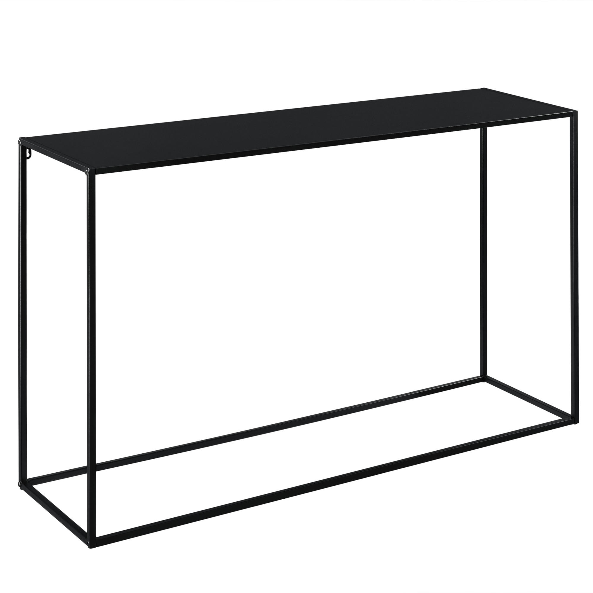 KONSOLENTISCH Turia - Schwarz, Metall (32/115/74cm) - [en.casa]