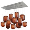 HÄNGELEUCHTE Velo 12-flammig Braun Ø 18/20/25cm - Braun/Weiß, Glas (25/25/27cm) - s.luce