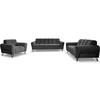 SITZGARNITUR Volare Sofas+Sessel, ohne Schlaffunktion, Anthrazit - Anthrazit, Textil/Metall (220/83/98cm) - Beautysofa