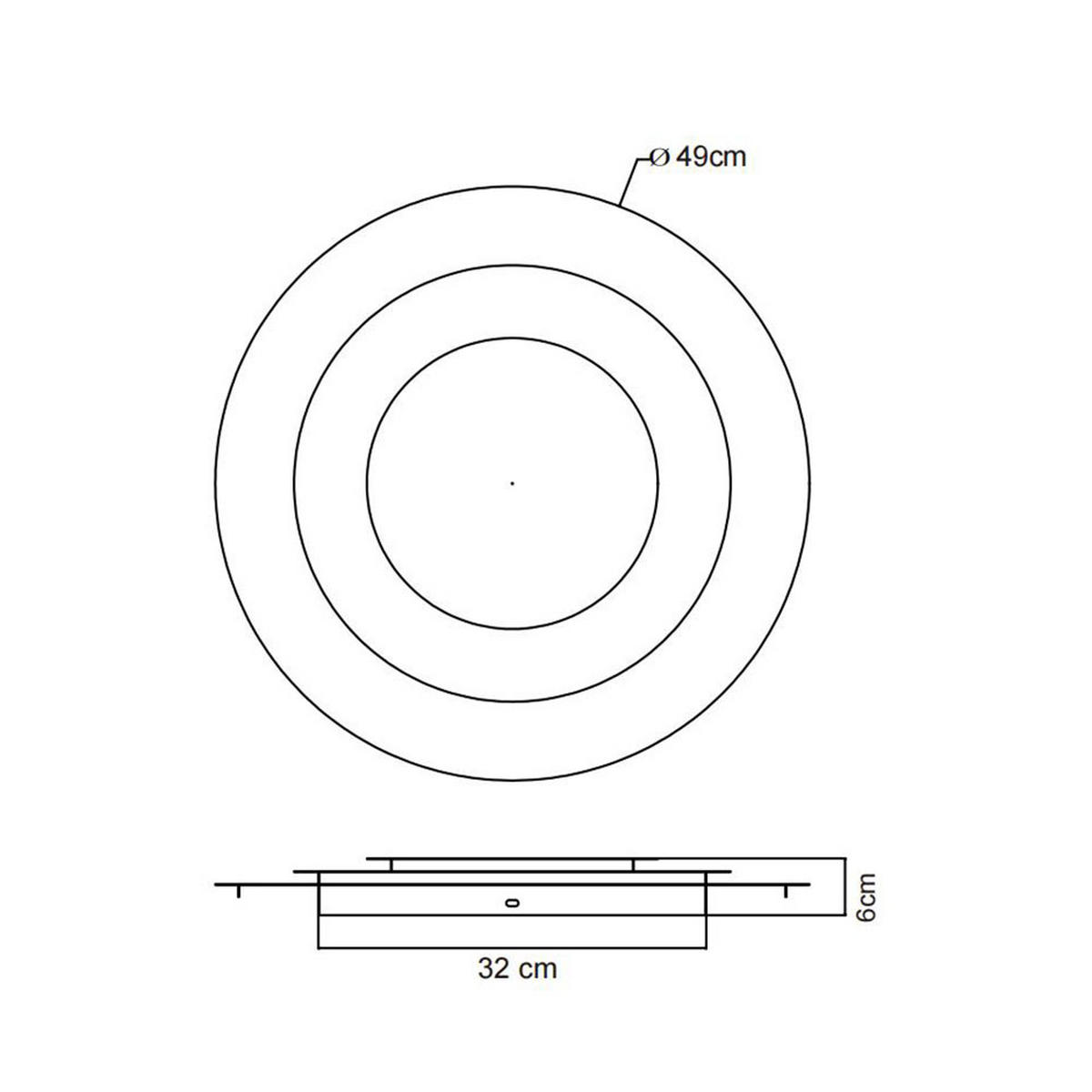LED DECKENLEUCHTE Metall Silberfarben - Silberfarben, Metall (49/49/7.5cm) - Globo Lighting