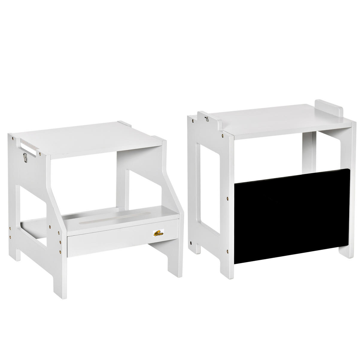 LERNTURM DE-17264 3-in-1 mit Tafel & Sicherheitsrand Grau - Grau, Holzwerkstoff (44/86/42cm) - ComfortXL