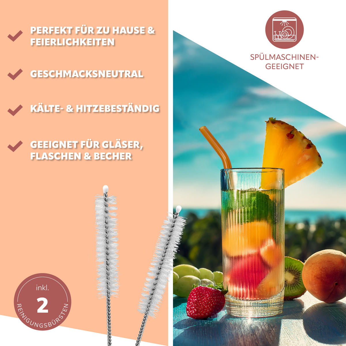 GLAS-TRINKHALME, bunt, Borosilikatglas - Multicolor, Glas (0.8/20cm) - bremermann