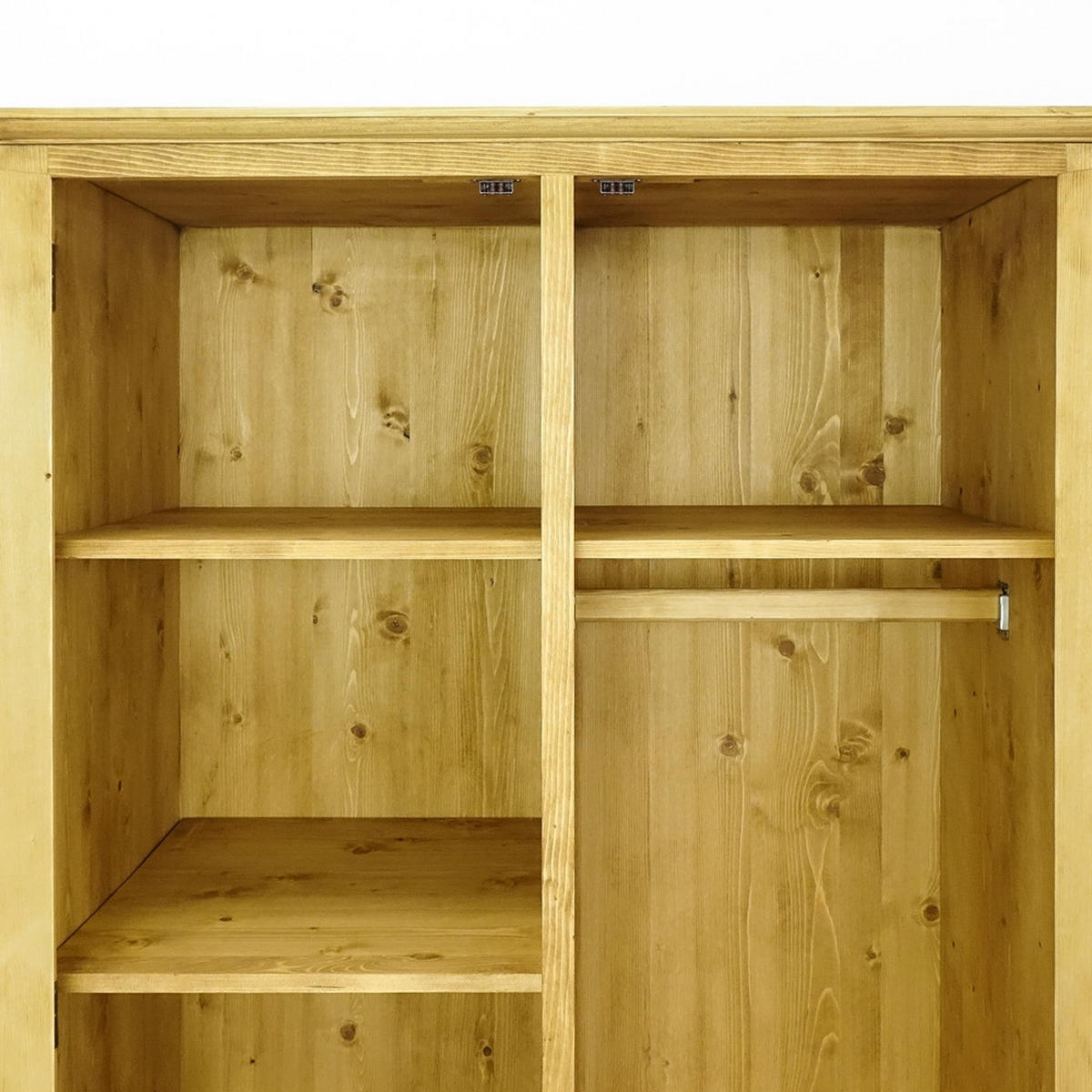 KLEIDERSCHRANK aus Massivholz JAGNA - Honig, Holz (110/200/65cm) - Seart