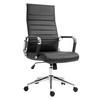 SCHREIBTISCHSTUHL OFFICE COMFORT HB Kunstleder Schwarz - Silberfarben/Schwarz, Textil/Metall (57/120/53cm) - SVITA