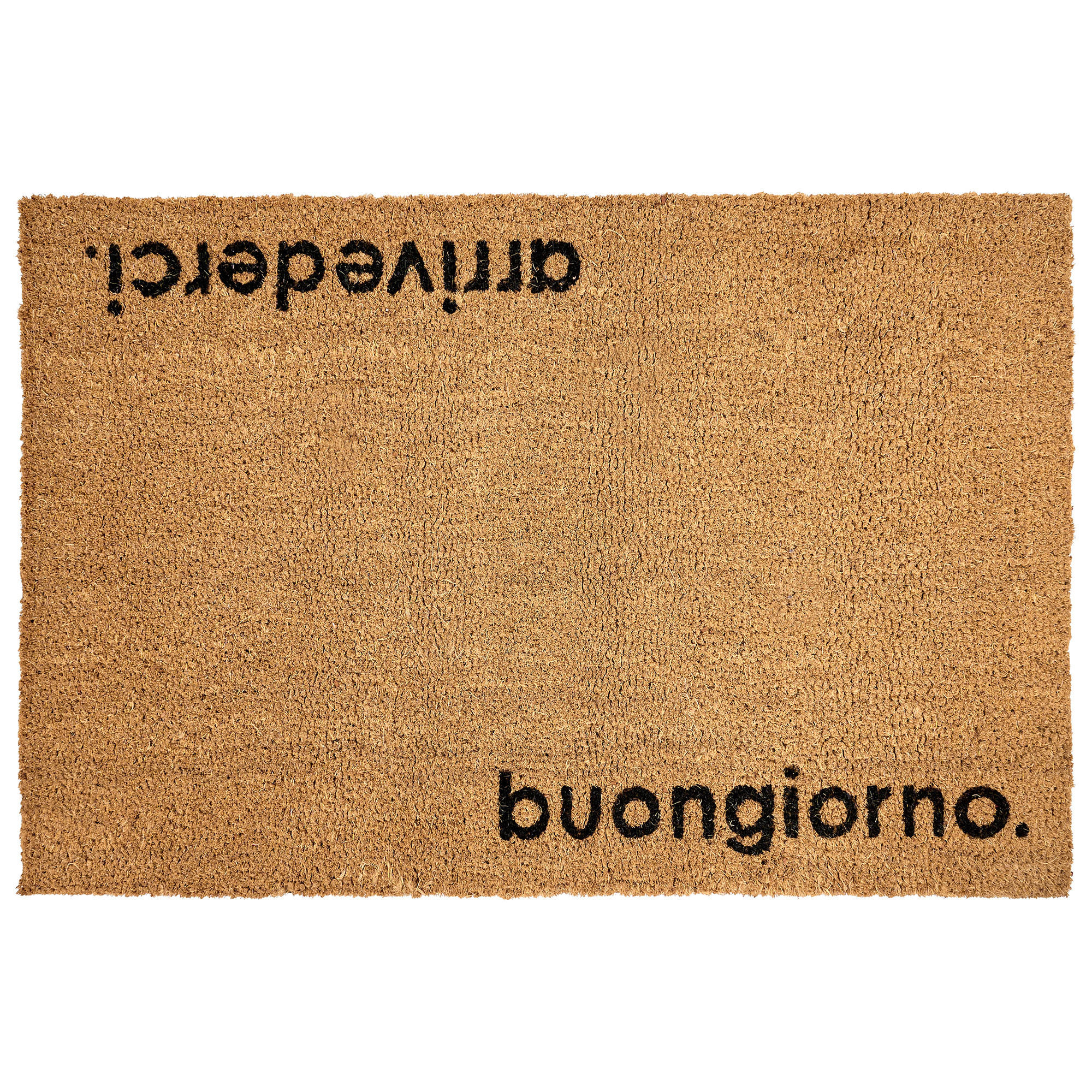 ROHOŽKA Přírodní 60/90 cm Schriftzug Kokosová vlákna Labo - přírodní, textil (60/90cm) - Beliani