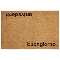 ROHOŽKA Přírodní 60/90 cm Schriftzug Kokosová vlákna Labo - přírodní, textil (60/90cm) - Beliani