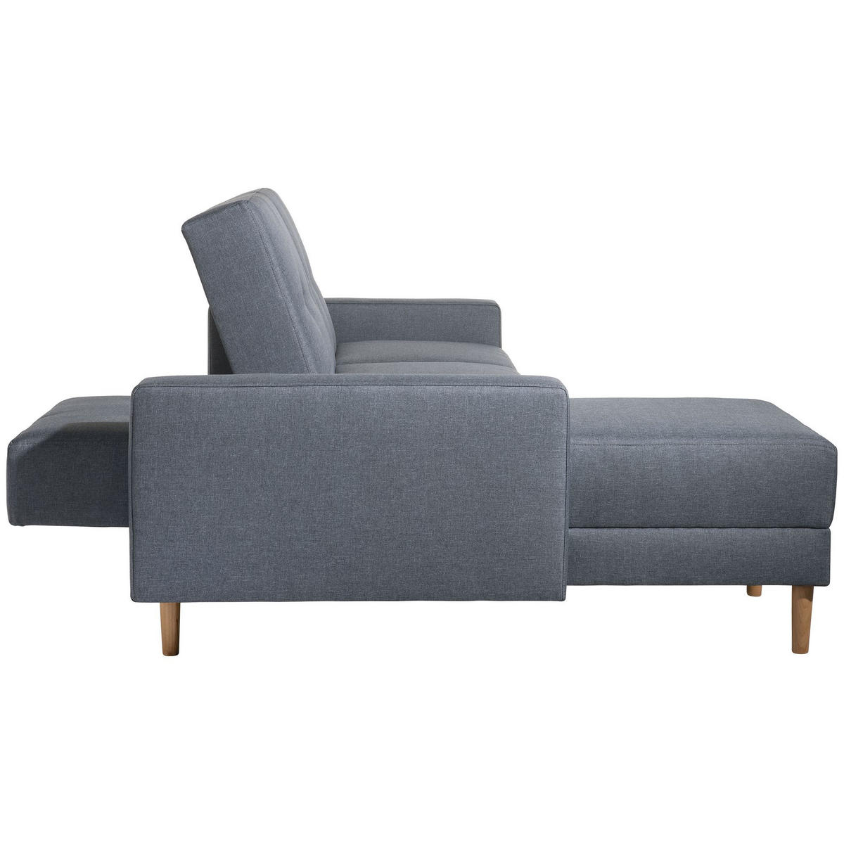 FUNKTIONSSOFA mit Hocker Kattie Flachgewebe denim - Flieder, Kunststoff (144/230cm) - 58aufmkessel