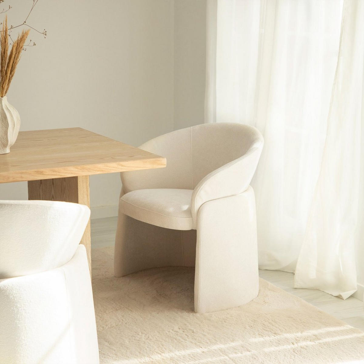 ESSZIMMERSTUHL Maren Beige 72 cm x 77 cm 4er-Set - Beige, Textil (72/77/62cm) - Klast Home