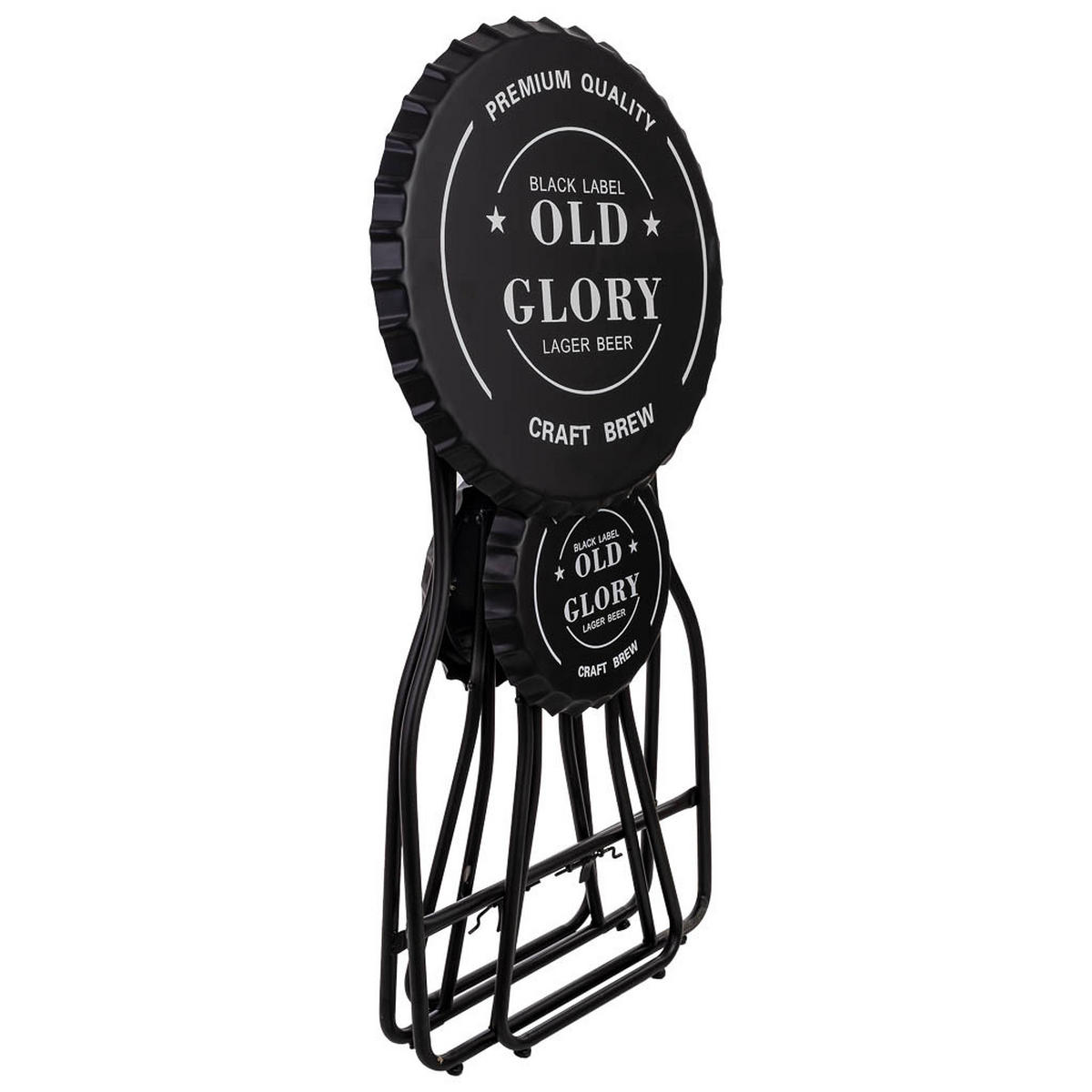 BALKONSET aus Metall, 148x60x102cm, 3-tlg. - Schwarz, Metall - Wanderlust