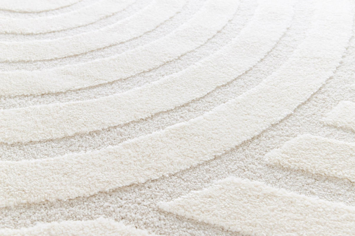 TEPPICH Design Relief-Effekt beige - Beige, Textil (160/230cm) - AFK Living