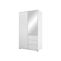 KLEIDERSCHRANK Gesita 2D3SZ - Silberfarben/Weiß, Holzwerkstoff/Kunststoff (100/178/59cm) - MIRJAN24