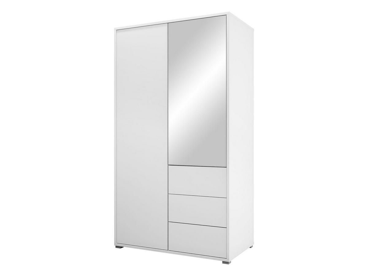 KLEIDERSCHRANK Gesita 2D3SZ - Silberfarben/Weiß, Holzwerkstoff/Kunststoff (100/178/59cm) - MIRJAN24