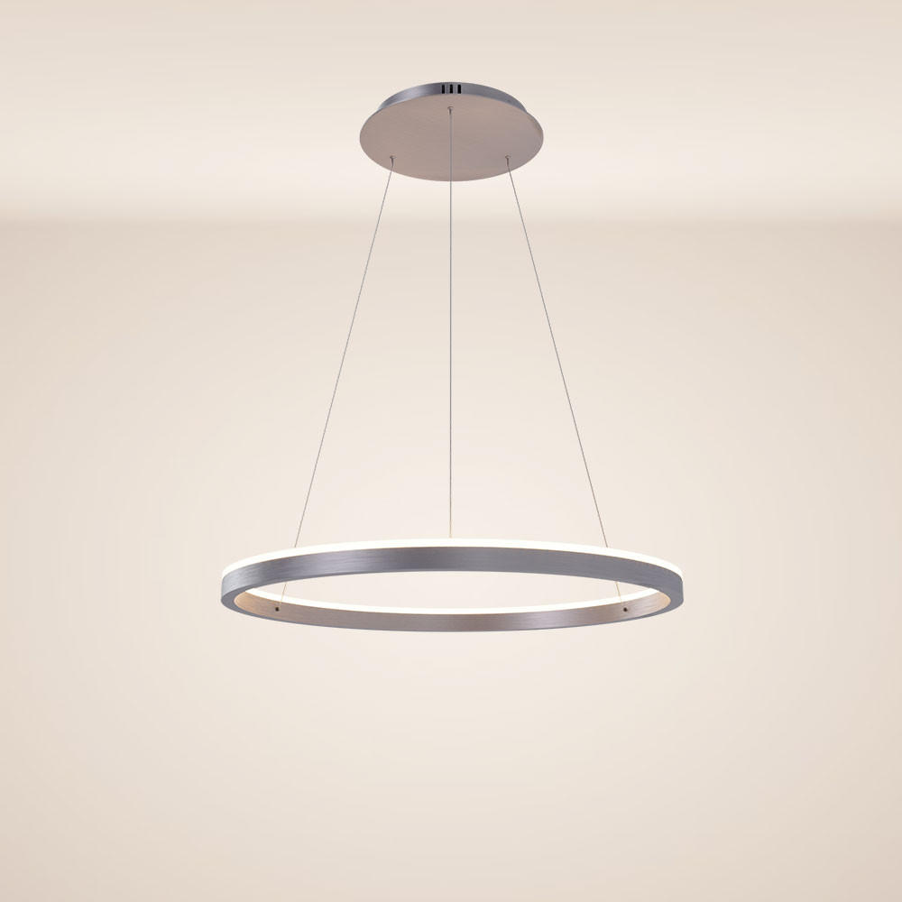 LED-HÄNGELAMPE Ring Aluminium Ø 60cm - Alufarben, Metall (60/60/3.3cm) - s.luce