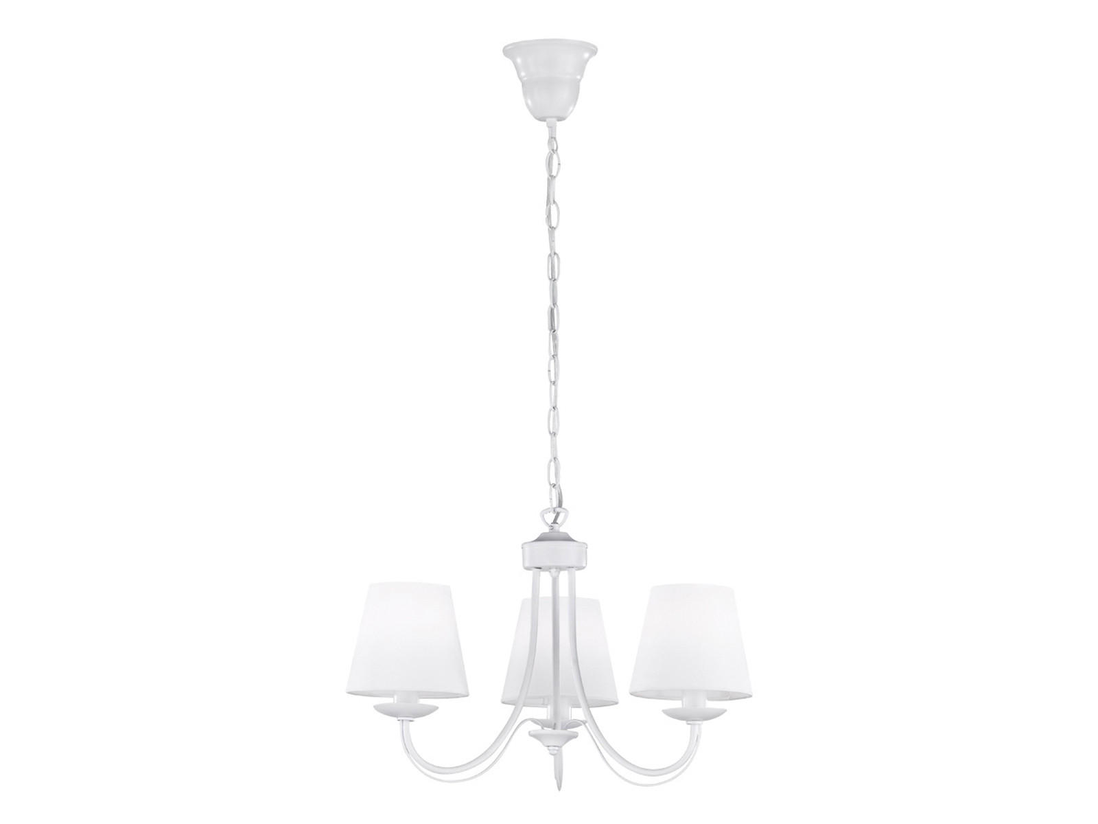 LED-KRONLEUCHTER Ø52cm, Lampenschirme Stoff Weiß - Weiß, Textil/Metall (52/52/150cm) - meineWunschleuchte