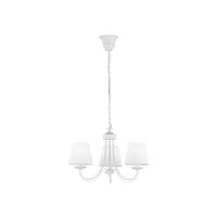 LED-KRONLEUCHTER Ø52cm, Lampenschirme Stoff Weiß - Weiß, Textil/Metall (52/52/150cm) - meineWunschleuchte