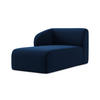 SOFAELEMENT Links Samt Stoff Blau - Türkis/Schwarz, Holzwerkstoff/Kunststoff (91/75/166cm) - Makamii