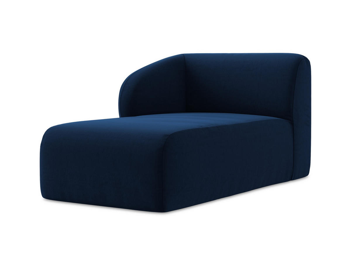 SOFAELEMENT Links Samt Stoff Blau - Türkis/Schwarz, Holzwerkstoff/Kunststoff (91/75/166cm) - Makamii