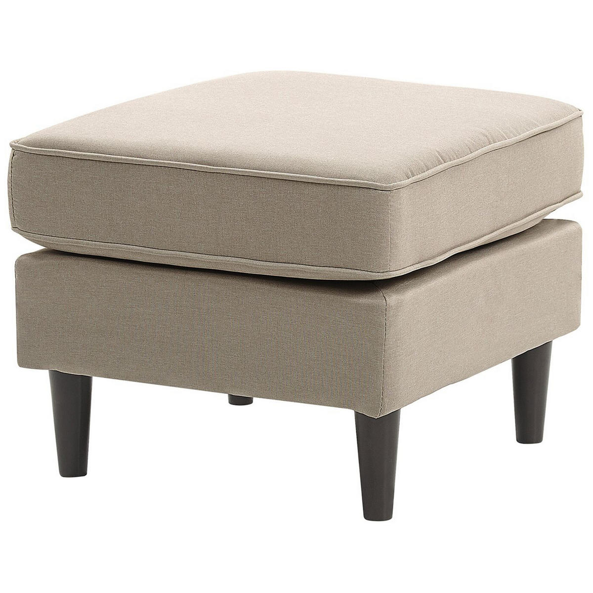 3-SITZER-SOFA mit Ottomane Polsterbezug Beige Avesta - Beige, Textil (186/85/131cm) - Beliani