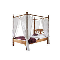 BETT Massivholz Sheesham 200 x 200 x 224 braun NATURE BROWN #533 - Braun, Holz (200/200cm) - Massivmoebel24