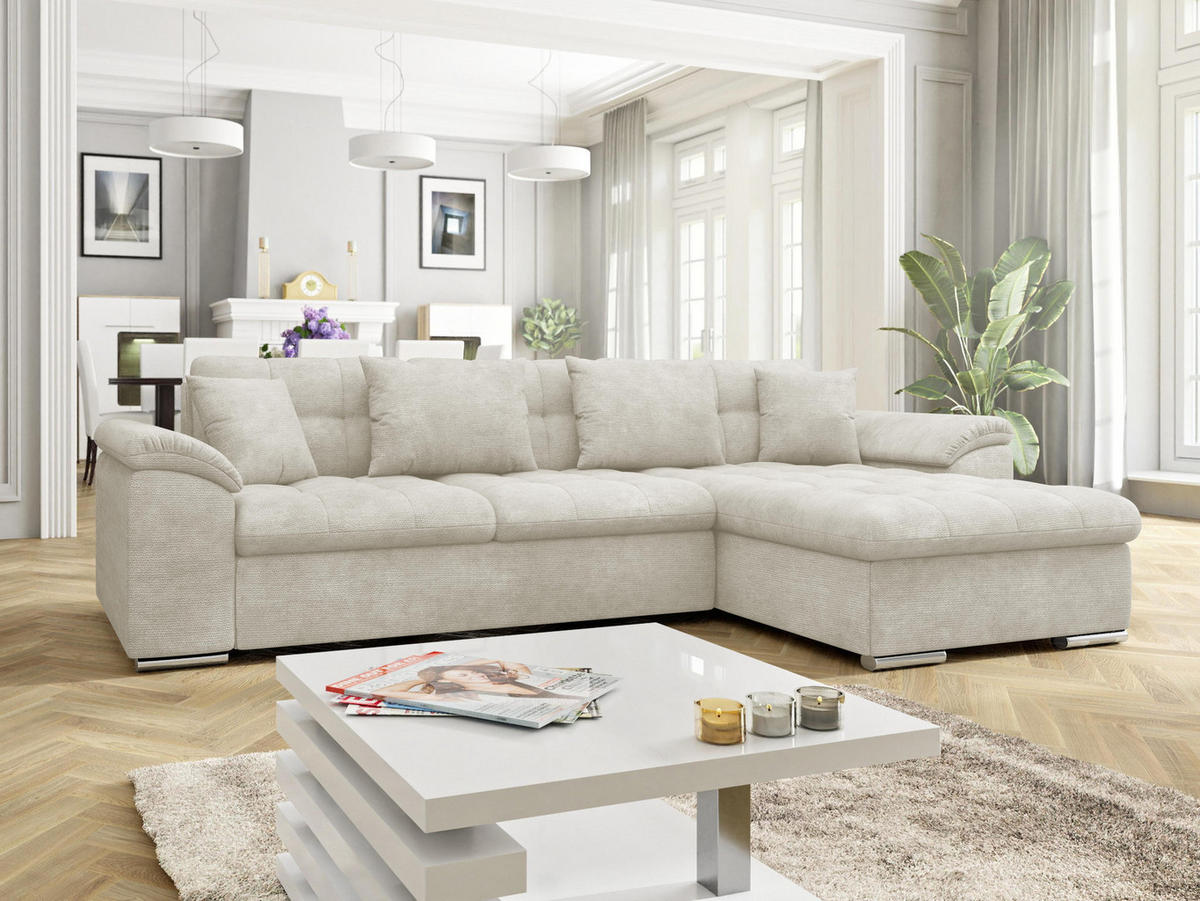ECKSOFA Diana, Seite: Rechts - Naturfarben, Holz/Textil (280/160cm) - MIRJAN24