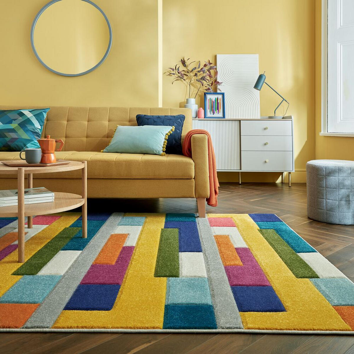 TEPPICH Abstrakt-Design, langlebig, mehrfarbig MOSS, Multi 80x150 cm - Multicolor, Textil (80/150cm) - KADIMA DESIGN