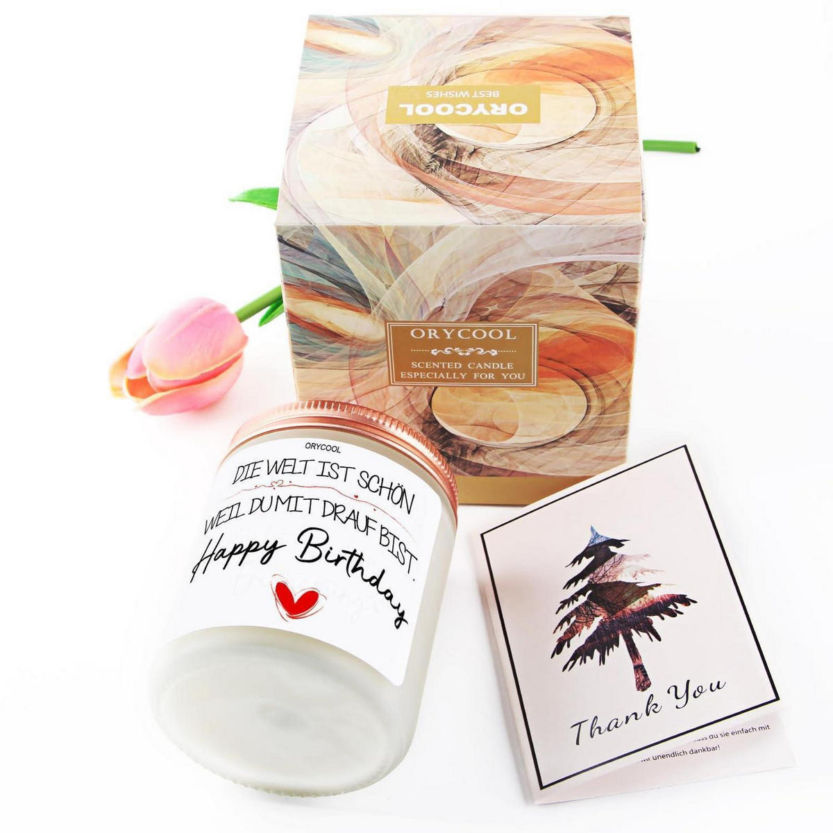 DUFTKERZE Lavendel 220g Sojawachs Geschenkbox - Flieder, Paraffin (11cm)