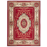 TEPPICH ATLAS Beige Rot 60/100 cm - Beige/Grün, Textil (60/100cm) - Tapiso