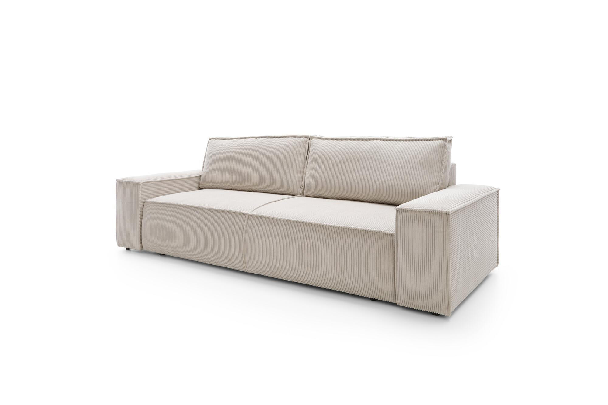 SOFA FIORD Beige 257x102x85 cm - Beige, Textil (257/85/102cm) - FURNLUX