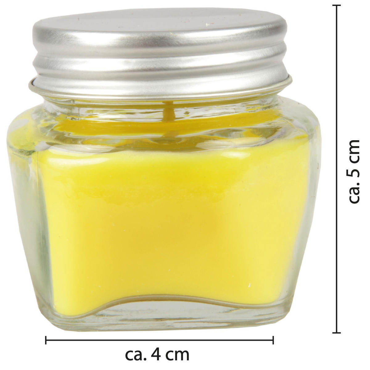 DUFTKERZE im Glas "Macaron Mint & Limes" mit Deckel, 2er Pack mit je ca. 7 Std. Brenndauer, Ø6cm , Raumduft als Geschenk und Dekoration - Mintgrün, Glas (6/5cm) - HS Candle