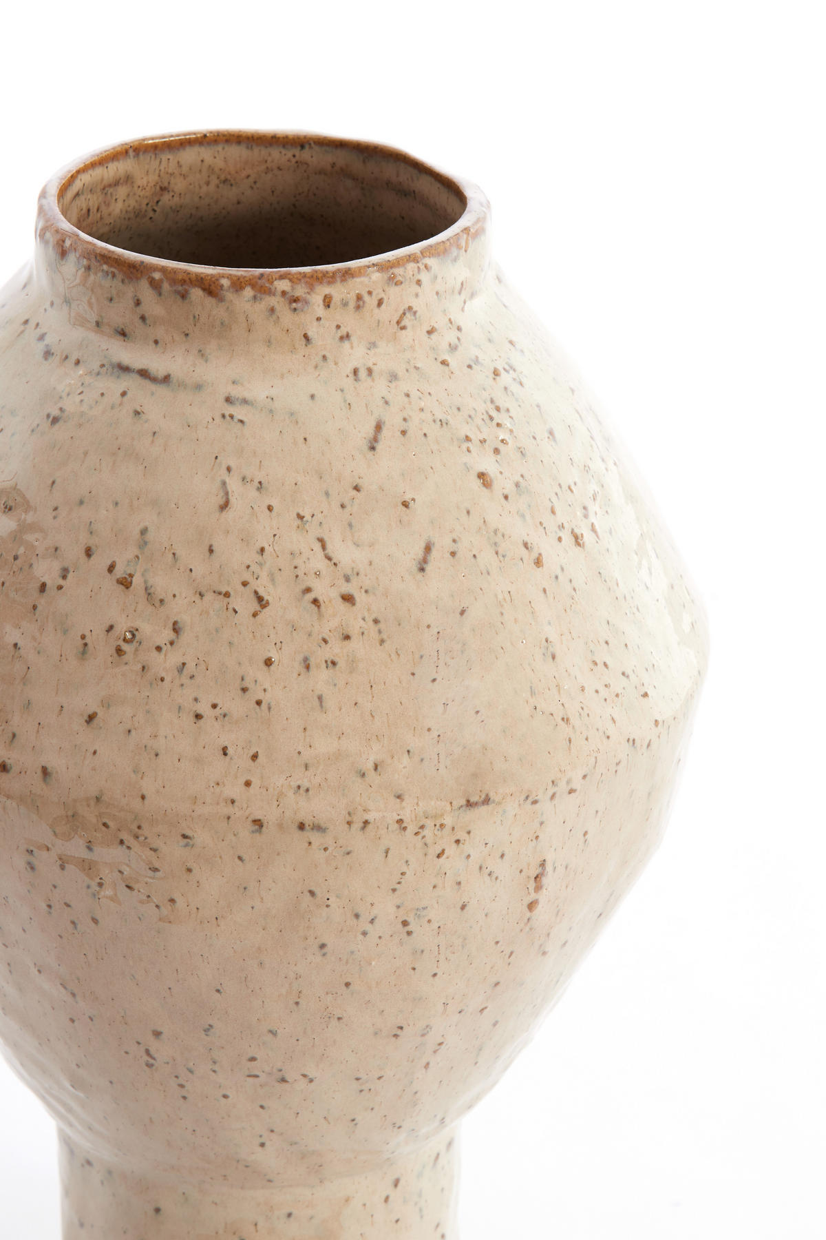 VAZE Vasora Grau 22.5/22.5/33 cm - Grau, Keramik (33cm) - Light & Living