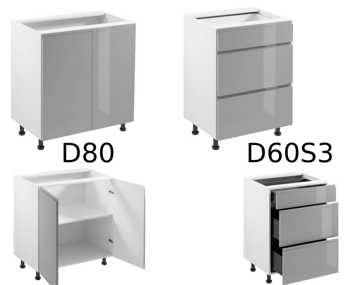 WINKELKÜCHE 420 cm x 200 cm - Aspen KA8-M420 - in Grau/Hochglanz - Grau, Holz/Holzwerkstoff (620/212/58cm)