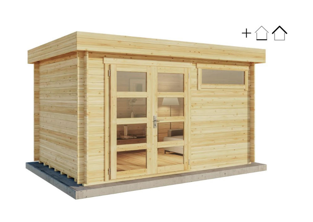 Alpholz Gartenhaus Natur 394x217x268 cm