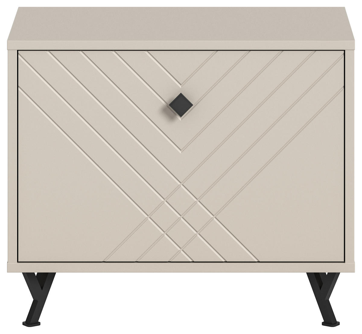 SITZBANK NOTES (B/H/T: ca. 60/50/35 cm) in sandbeige/sandbeige matt - Sandfarben, Holzwerkstoff (60/50/35cm)
