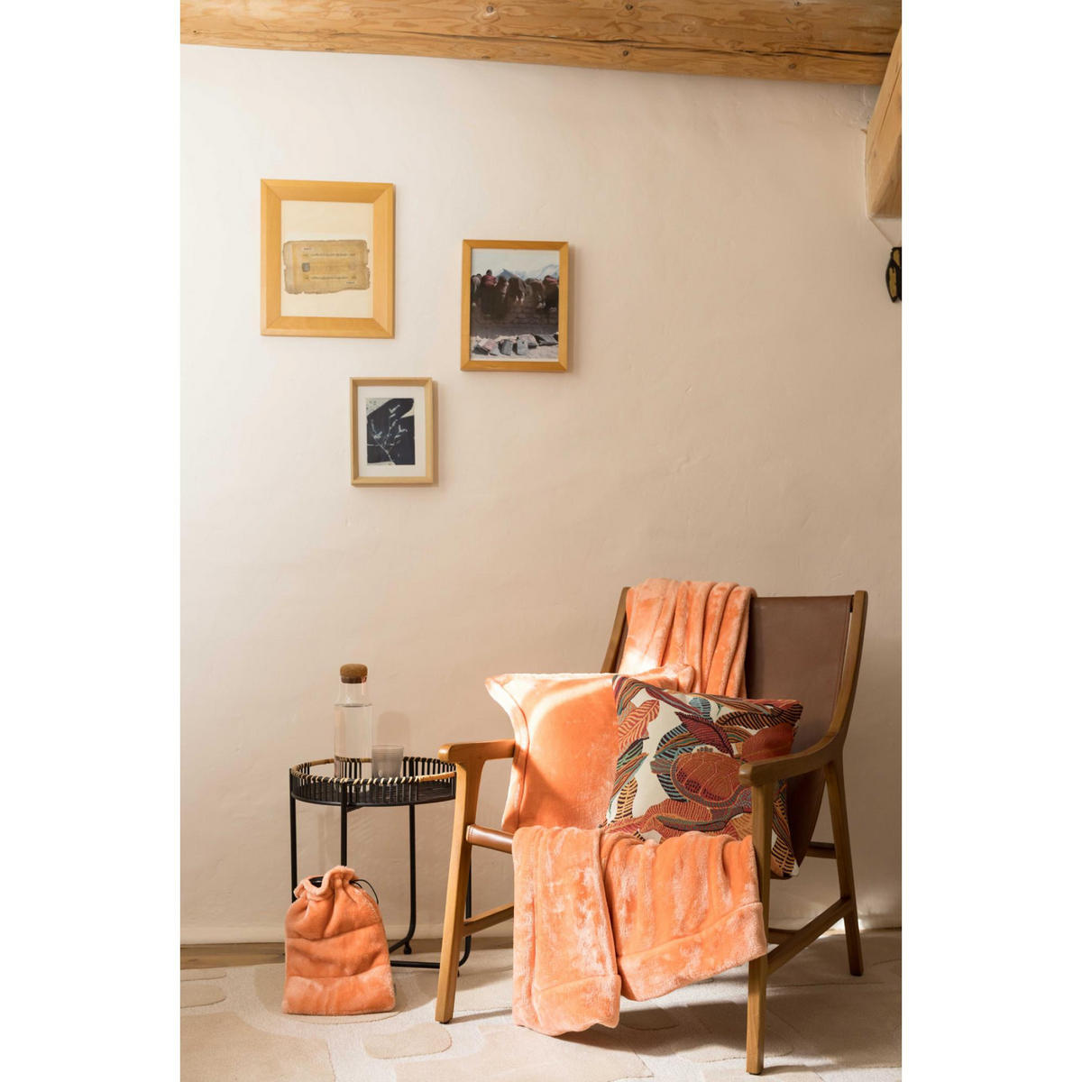 KISSEN Tender papaya 50 x 50 cm - Orange, Textil (50/50cm) - Vivaraise