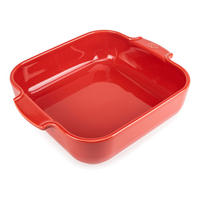 AUFLAUFFORM Keramik Appolia 28cm Quadratisch Rot Spülmaschinenfest - Rot, Keramik (23.7/28/7.1cm) - PEUGEOT