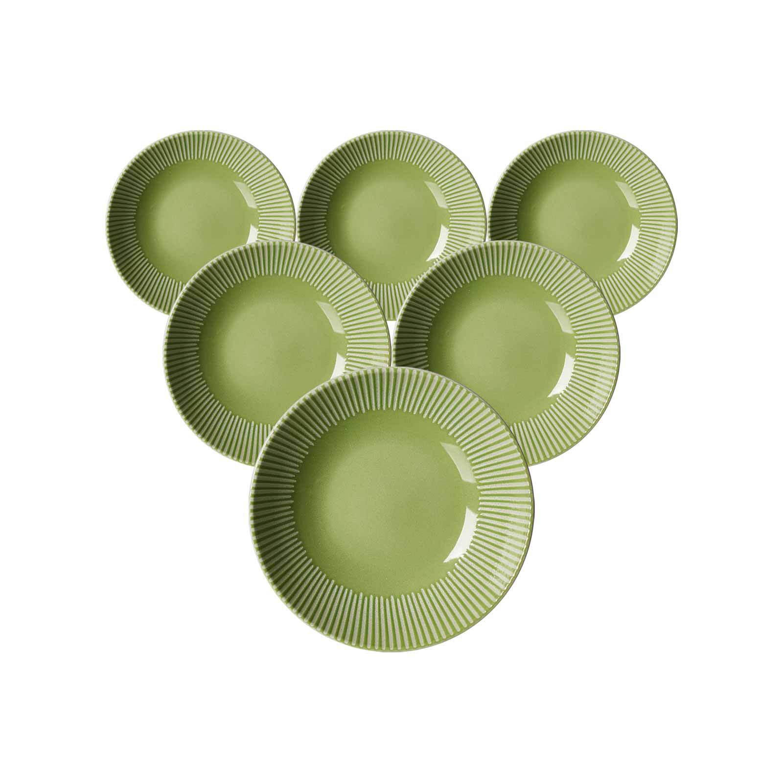 SUPPENTELLER Banda Grün ø 20 cm 6er Set - Grün, Keramik (20cm) - Ritzenhoff Breker