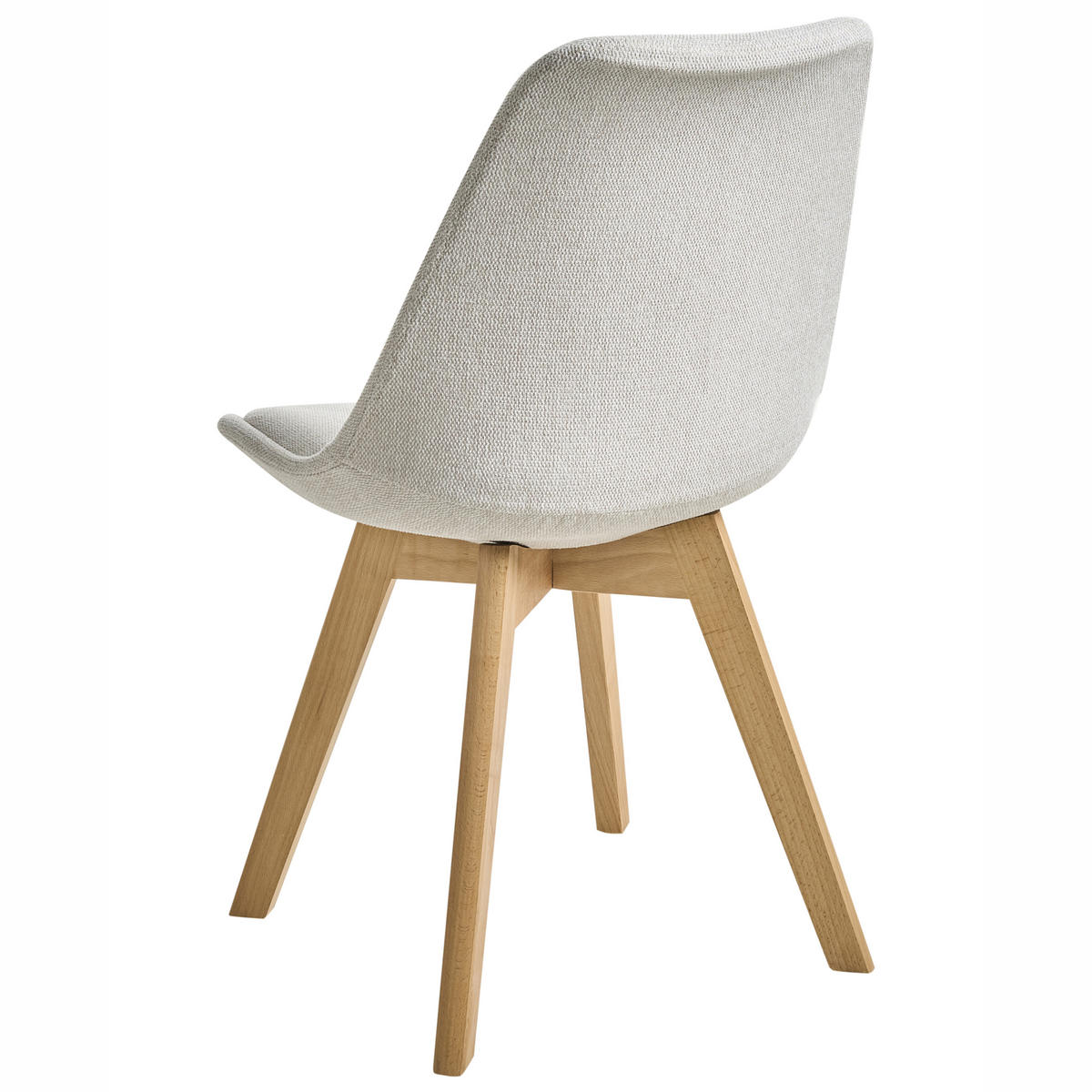 ÉTKEZŐSZÉK 2 darabos Szett Kárpit Fehér Dakota - fehér, textil/fa (47/84/60cm) - Beliani