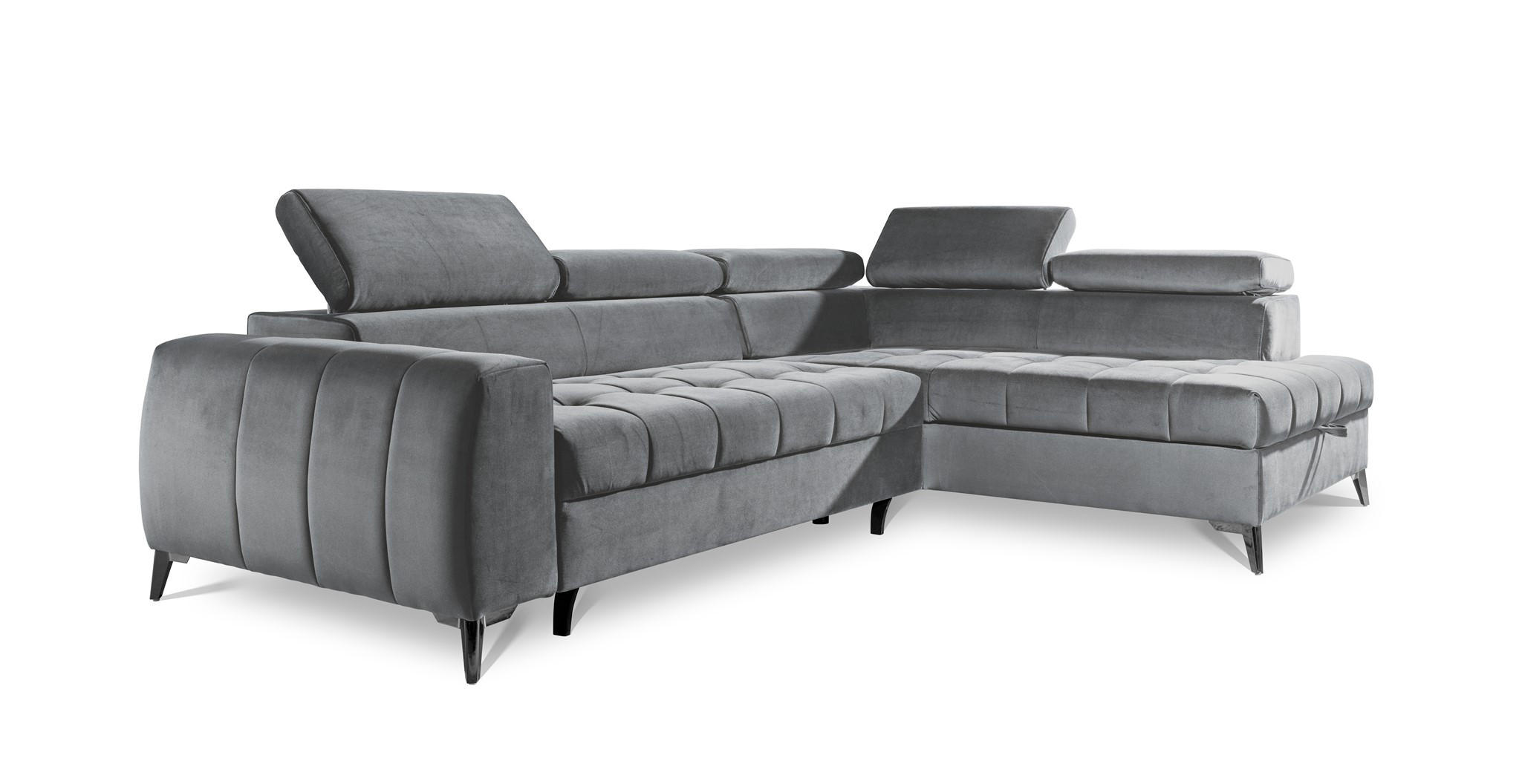 ECKSOFA Schlafsofa Agnesa In Salvador - Grau, Holzwerkstoff/Textil (275/200cm) - Fun Möbel