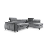 ECKSOFA Schlafsofa Agnesa In Salvador - Grau, Holzwerkstoff/Textil (275/200cm) - Fun Möbel