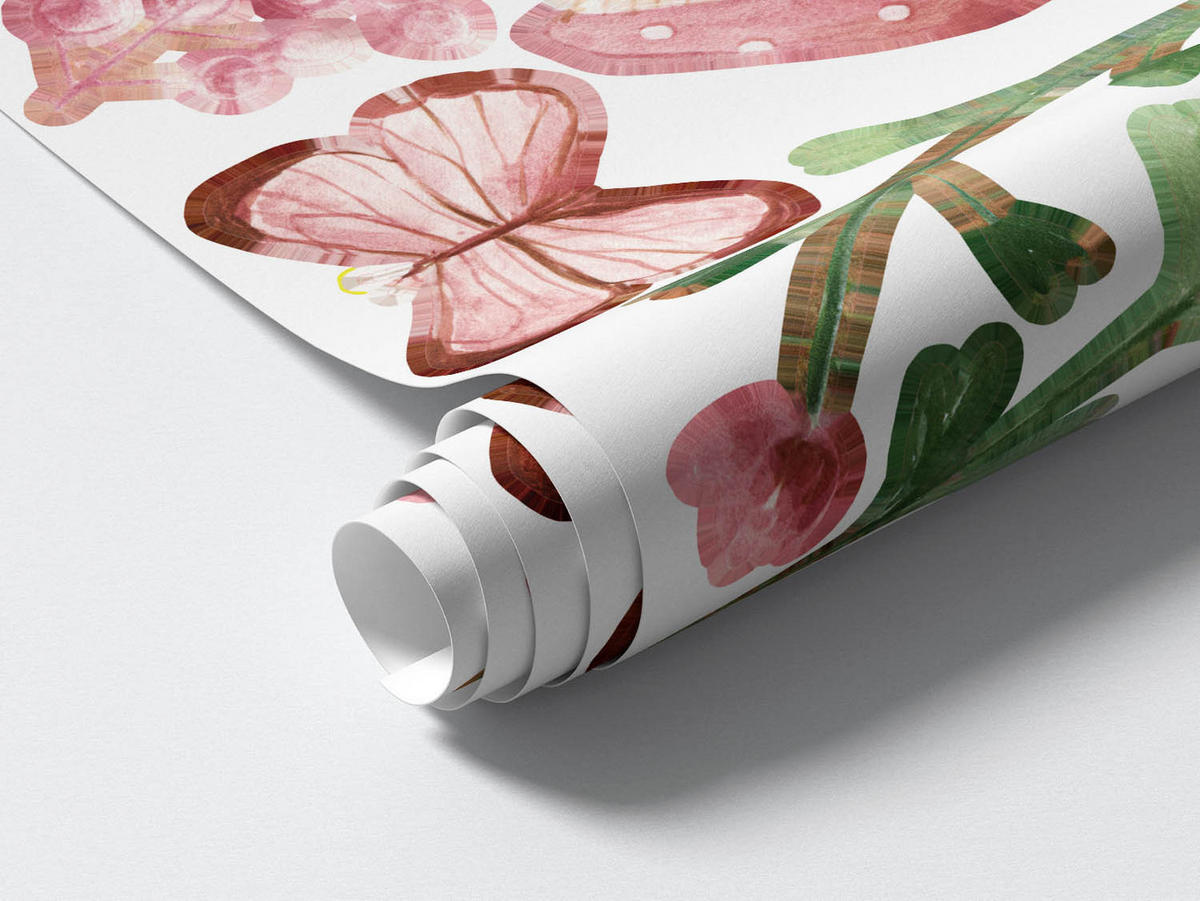 WANDAUFKLEBER 100x148cm - Waldtiere - Multicolor, Kunststoff (100/148/0.1cm) - Wallfluent