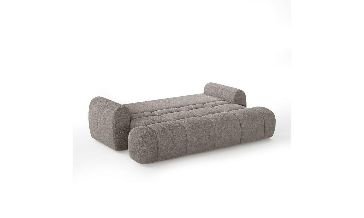 SCHLAFSOFA CORAL 250/100/85 cm mit Bettkasten Stoff Coral 50 - Beige, Textil (250/85/100cm) - Lookway