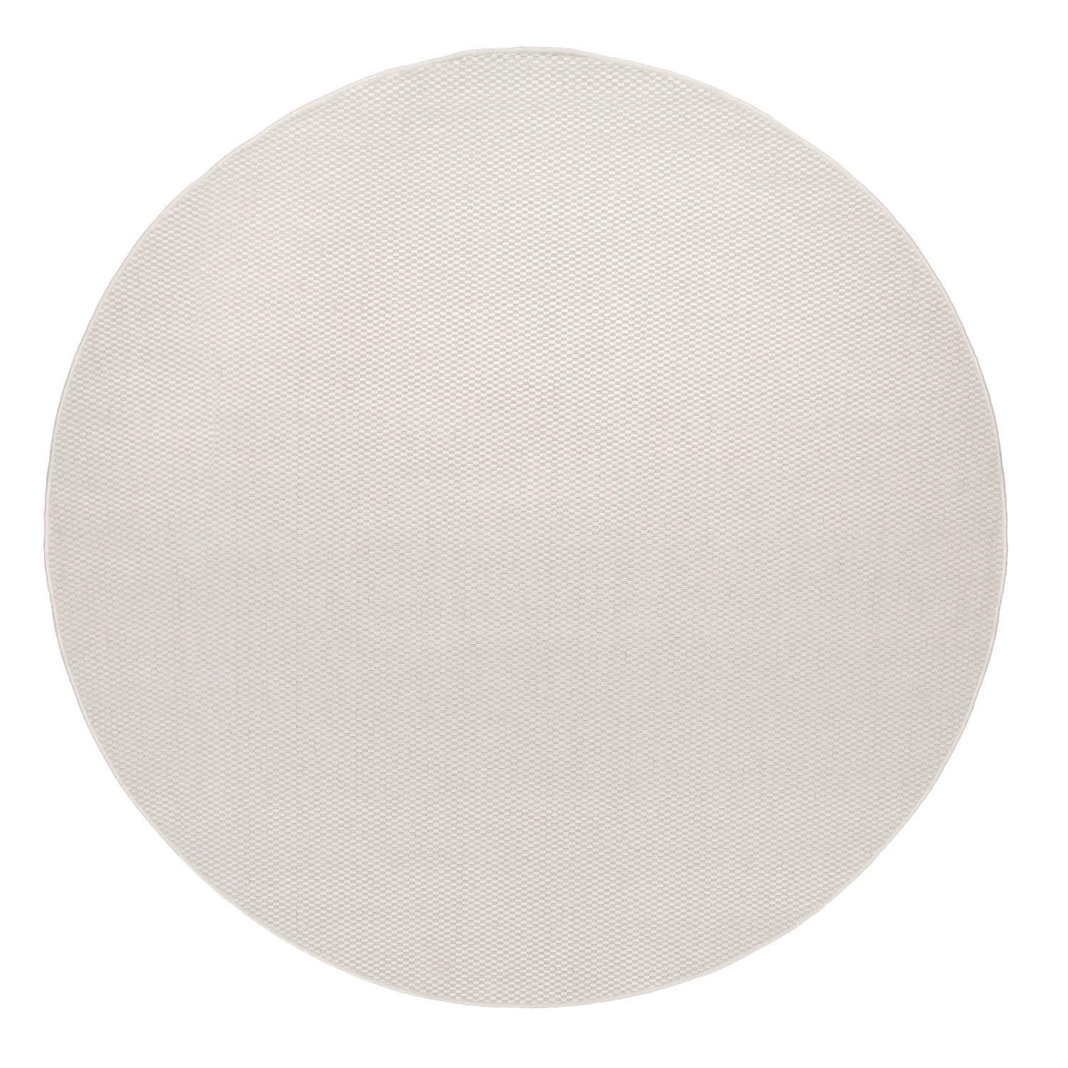 TEPPICH Kurzflor Unifarben Wohnzimmer schmutzabweisend Creme Rund 80D - Beige, Textil (80/80cm) - KADIMA DESIGN