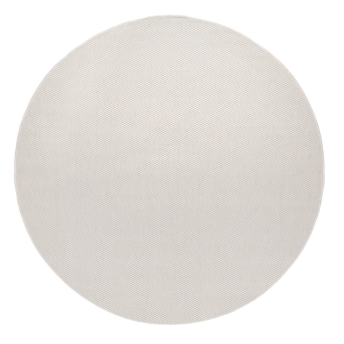 TEPPICH Kurzflor Unifarben Wohnzimmer schmutzabweisend Creme Rund 80D - Beige, Textil (80/80cm) - KADIMA DESIGN