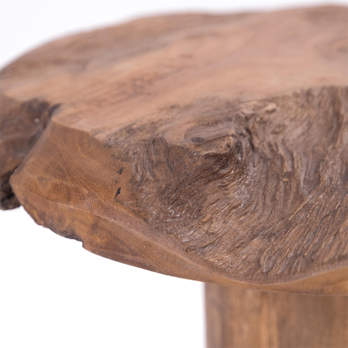 HOCKER Darwin Teak Wurzelholz naturfarben - Naturfarben, Holz (30/47/30cm) - DESIGN DELIGHTS