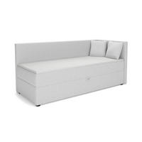 BOXBETT NEVY 100/200 in Stoff Grau H3 rechts - Grau, Holz/Holzwerkstoff (100/200cm) - Deine Möbel 24