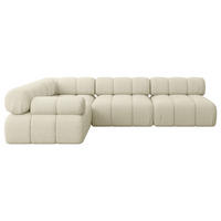 ECKSOFA modulares Sofa Mende-L2 - 285x190x70 cm Beige Bouclé - Beige, Holzwerkstoff/Textil (285/190cm) - ALTDECOR