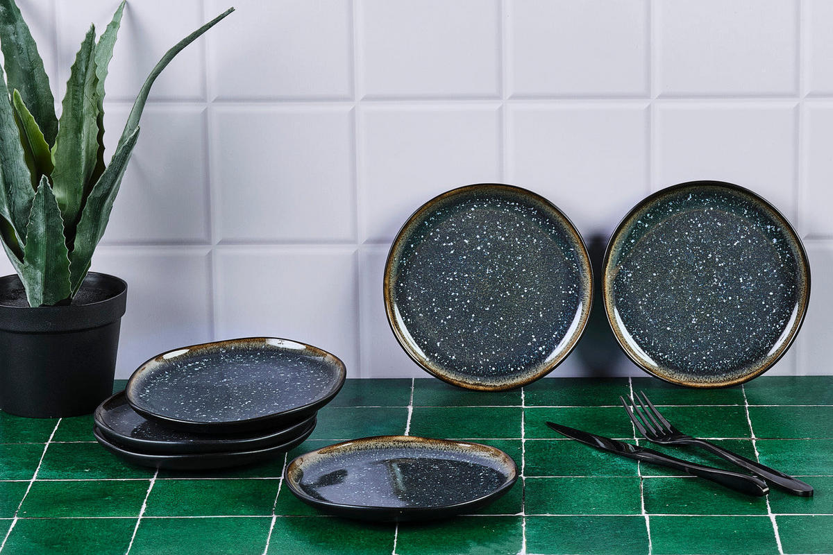 TELLER Iris Ø16cm - 6er-Set - Nachtblau - Blau, Keramik (16cm) - Björn