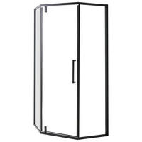 SPRCHOVÝ KOUT Černý Tocantins - černá/průhledná, sklo (90/90/190cm) - Beliani
