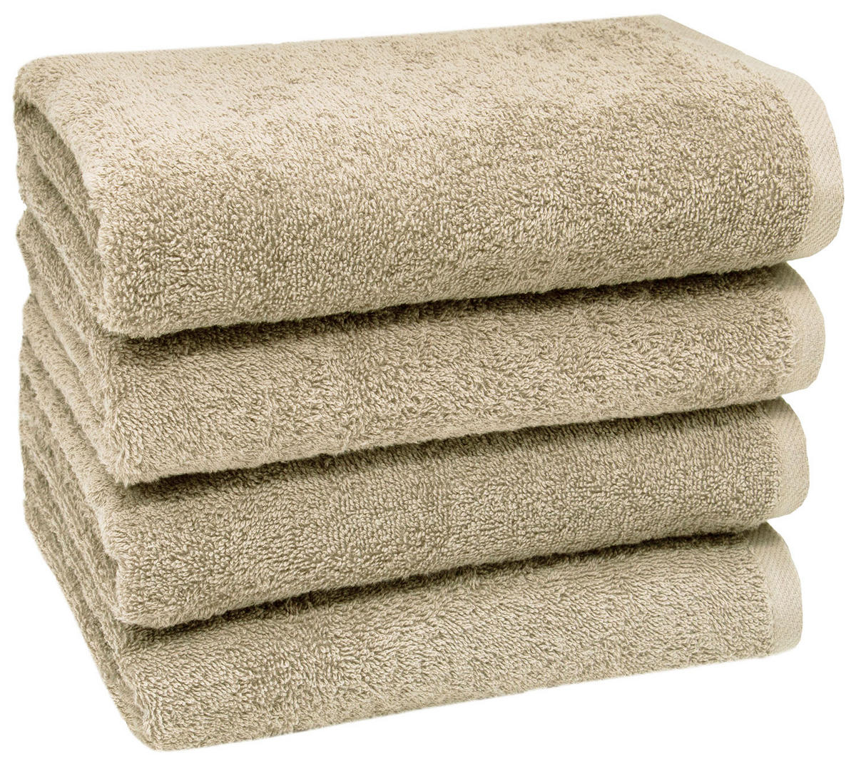 HANDTÜCHER, 4er-Set, 50x100 cm, 100% Baumwolle, Braun - Cappuccino, Textil (50/100cm) - Zollner